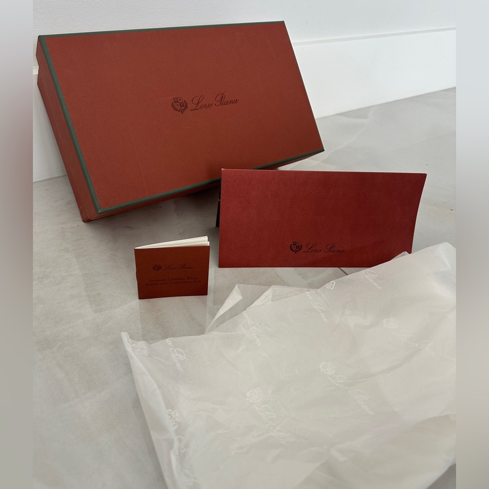 Loro Piana Shoebox Logo Tissue Paper Receipt Holder Mini Booklet PRICED TO SELL